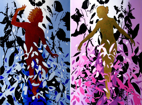 Double personification by artist Trevor Goring